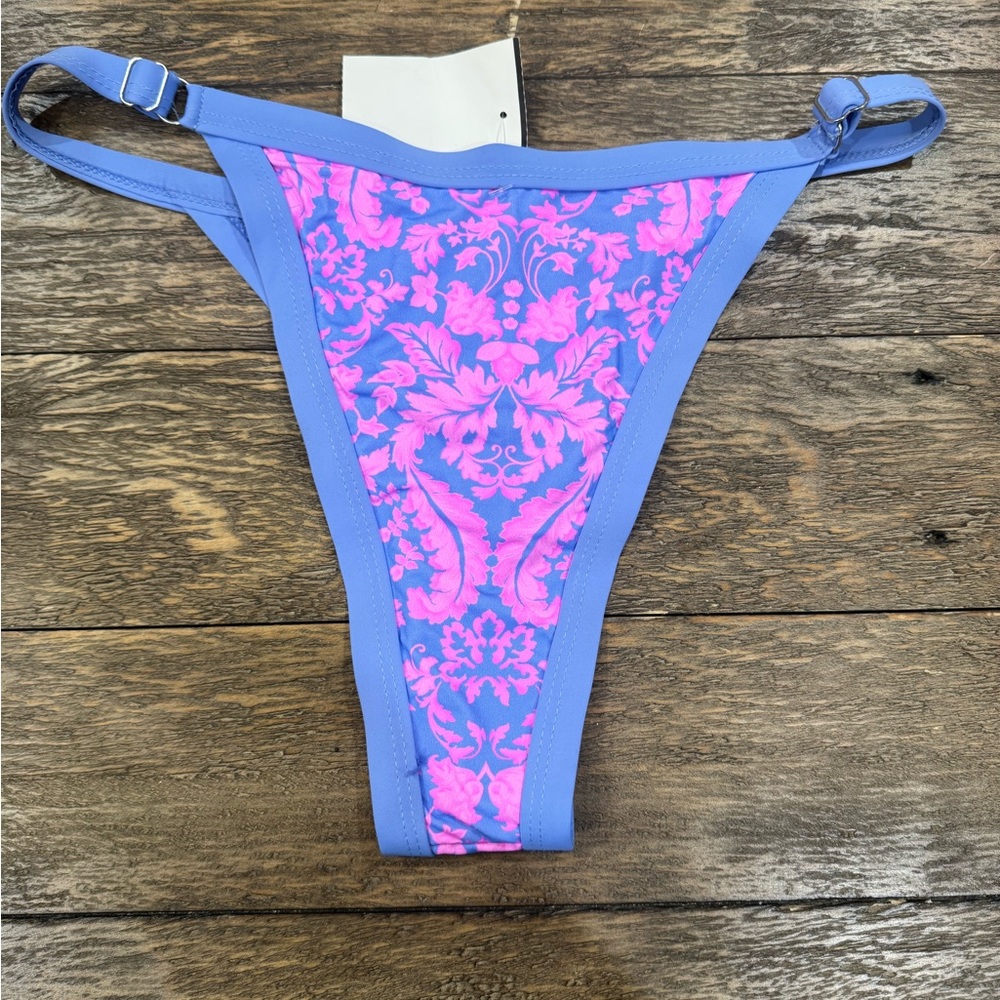 TiniBikini Vibrant Blue and Pink Bikini Set - Picture 4 of 5